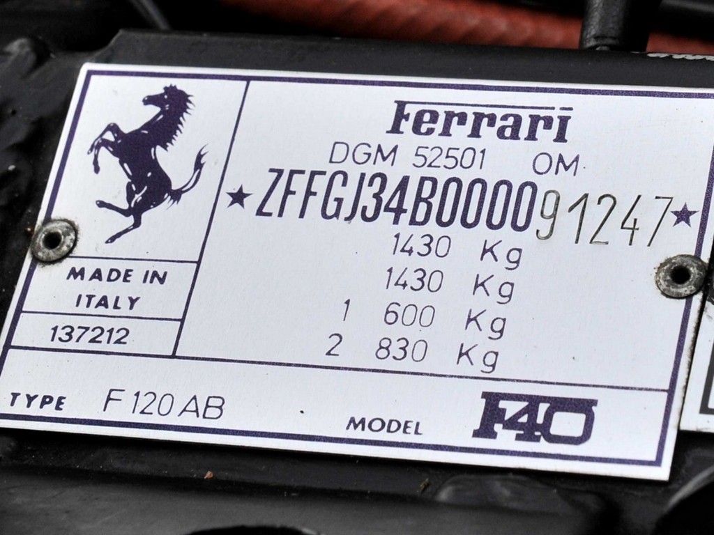 1991 - FERRARI F40, foto 69