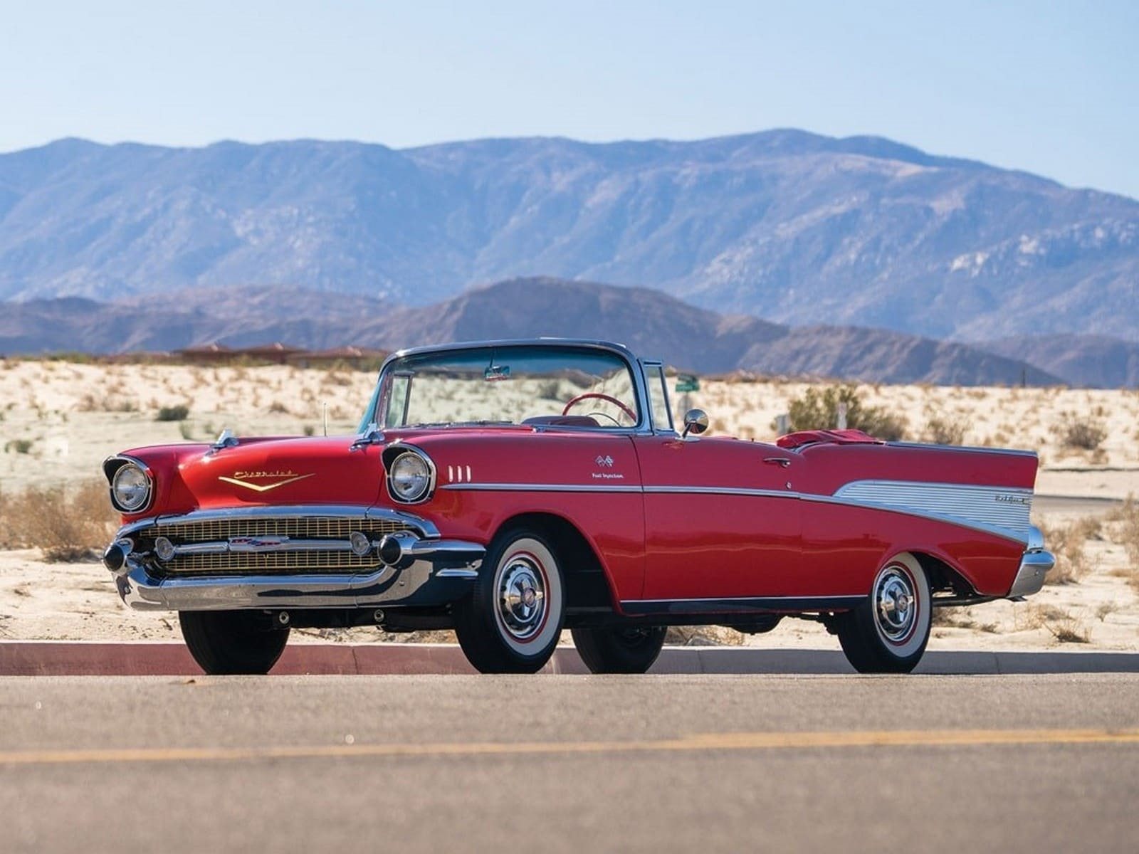 CHEVROLET BEL AIR CONVERTIBLE MATADOR RED, foto 1