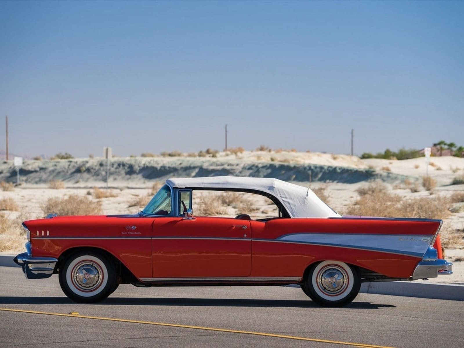 CHEVROLET BEL AIR CONVERTIBLE MATADOR RED, foto 5