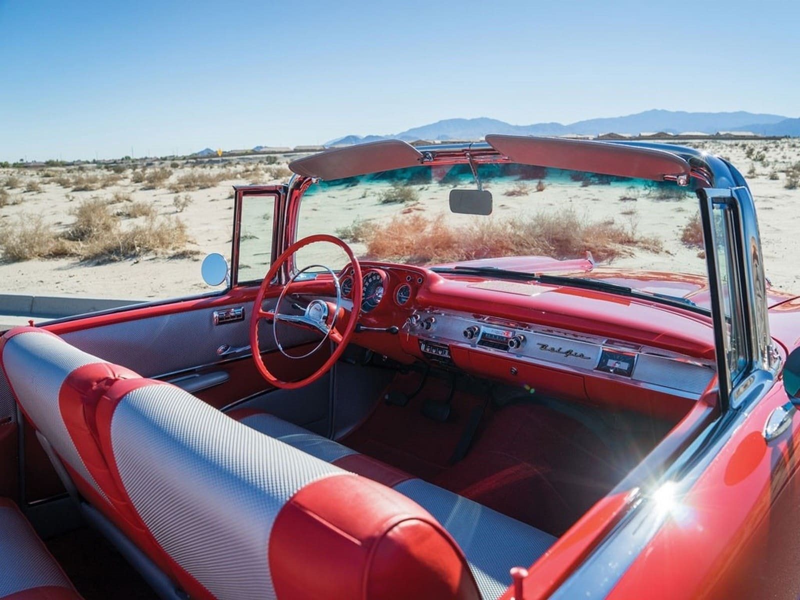 CHEVROLET BEL AIR CONVERTIBLE MATADOR RED, foto 14