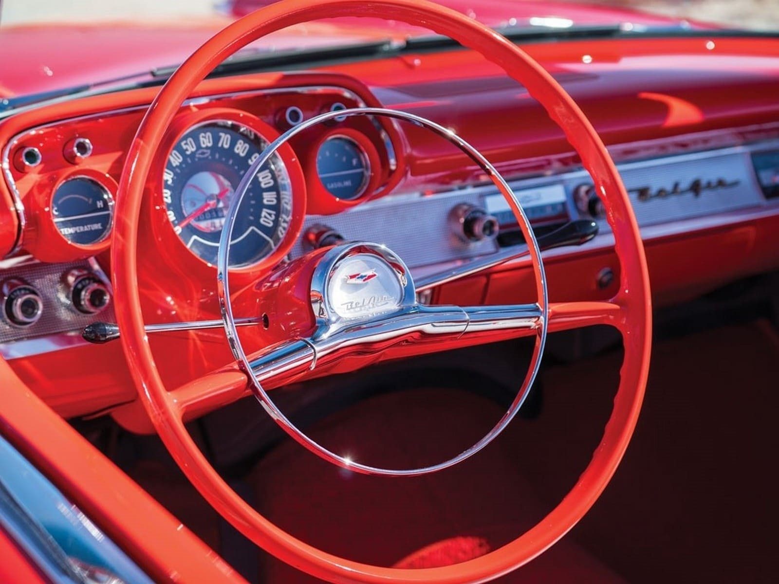 CHEVROLET BEL AIR CONVERTIBLE MATADOR RED, foto 15