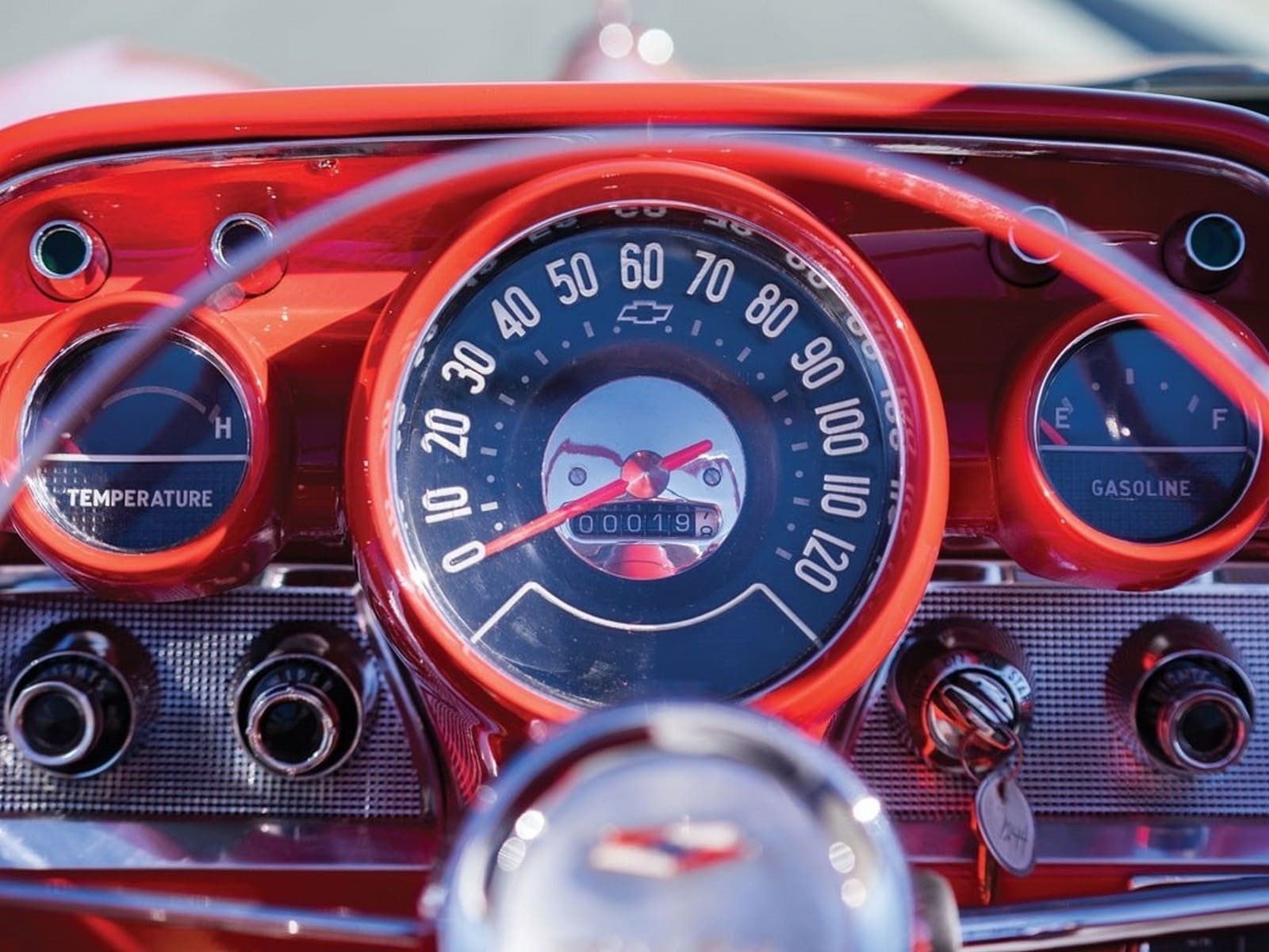 CHEVROLET BEL AIR CONVERTIBLE MATADOR RED, foto 16