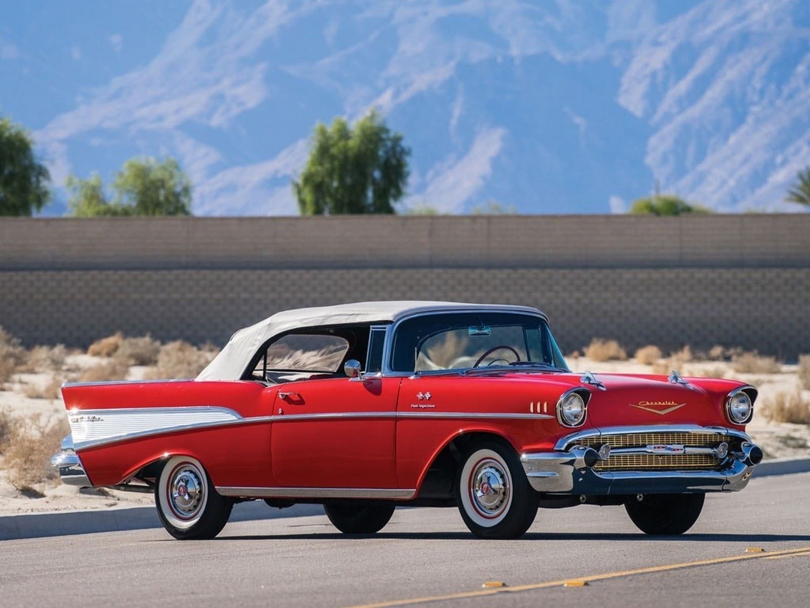 CHEVROLET BEL AIR CONVERTIBLE MATADOR RED, foto 22
