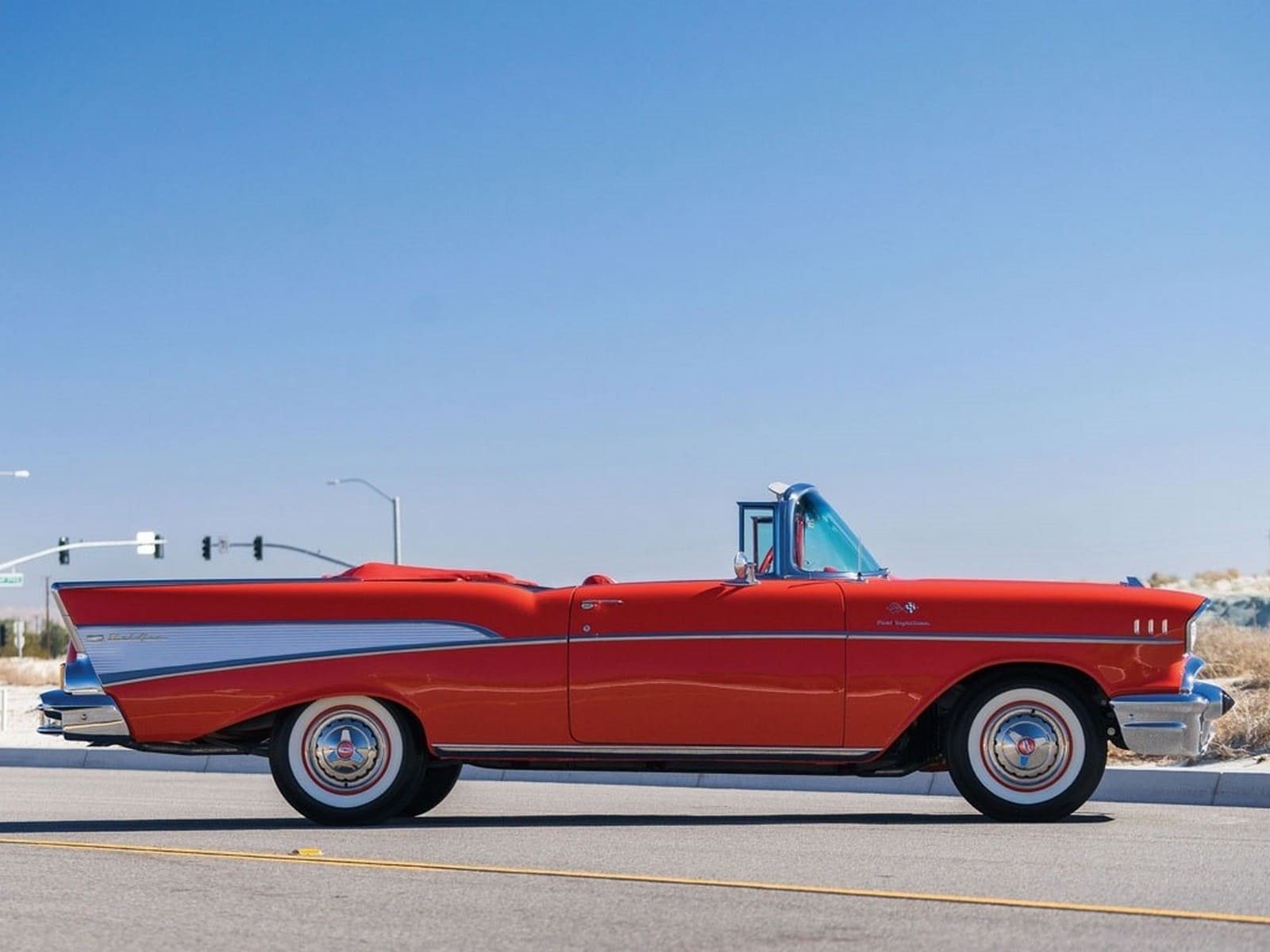 CHEVROLET BEL AIR CONVERTIBLE MATADOR RED, foto 24