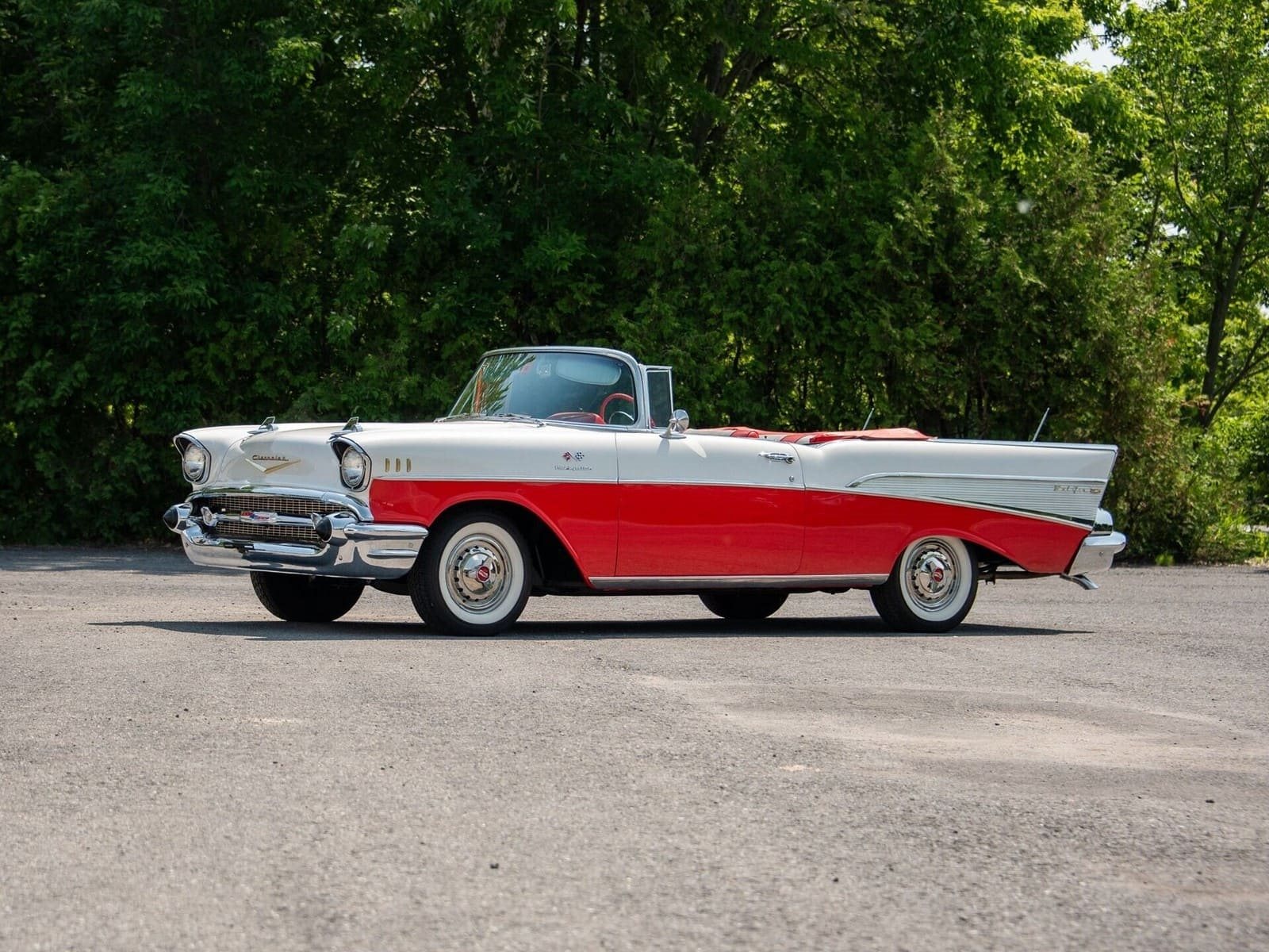 CHEVROLET BEL AIR CONVERTIBLE MATADOR RED, foto 25