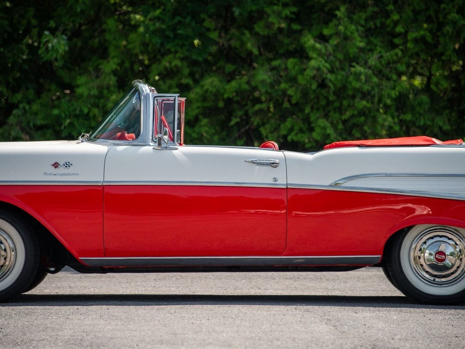 CHEVROLET BEL AIR CONVERTIBLE MATADOR RED, foto 43
