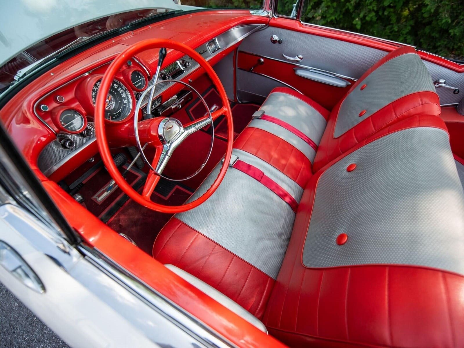 CHEVROLET BEL AIR CONVERTIBLE MATADOR RED, foto 50
