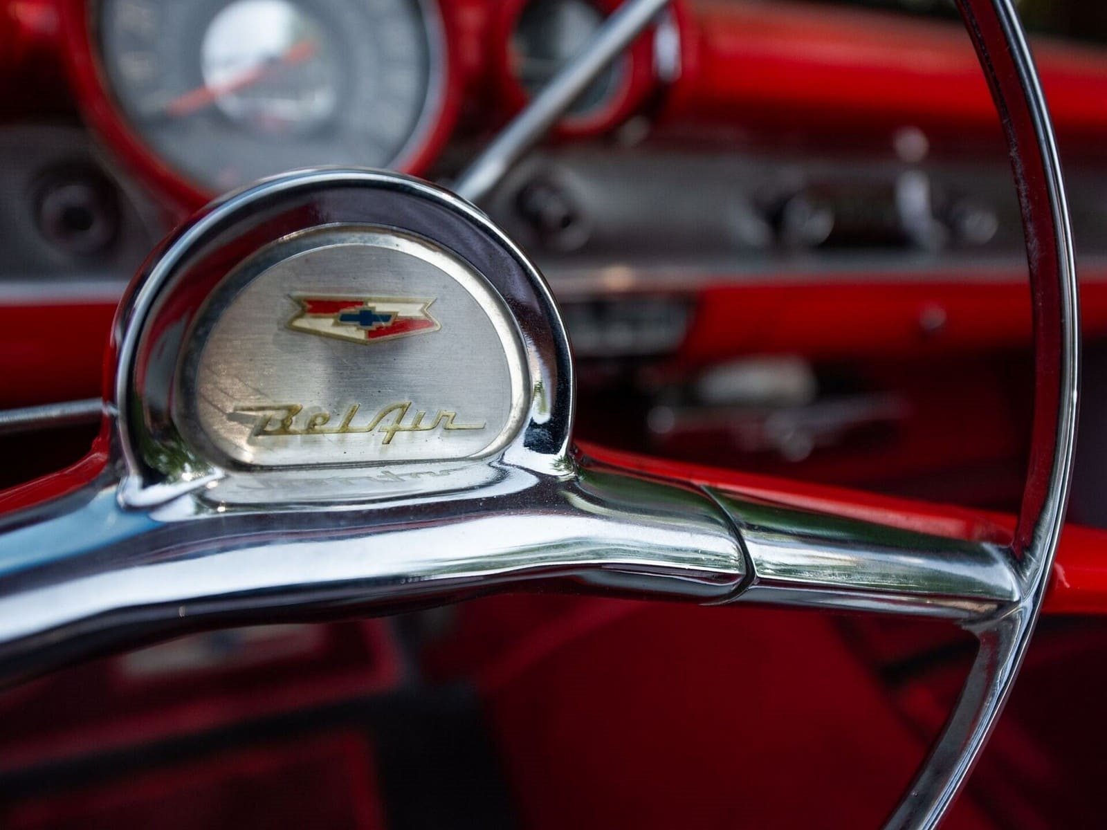 CHEVROLET BEL AIR CONVERTIBLE MATADOR RED, foto 56