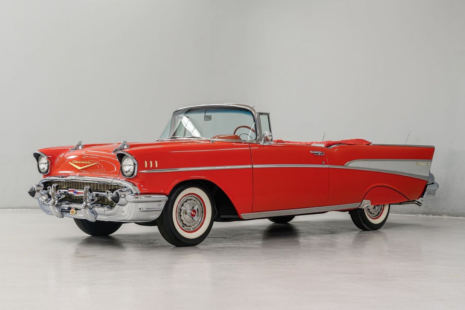 CHEVROLET BEL AIR CONVERTIBLE MATADOR RED, foto 61
