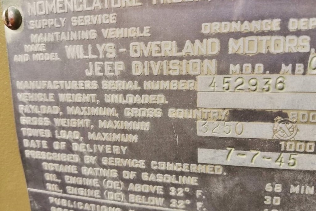 1945 - JEEP WILLYS MB EX STEVE McQUEEN, foto 14
