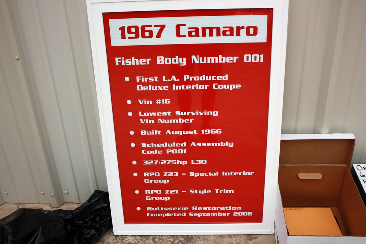 1967 - CHEVROLET CAMARO FISHER BODY #1, foto 56