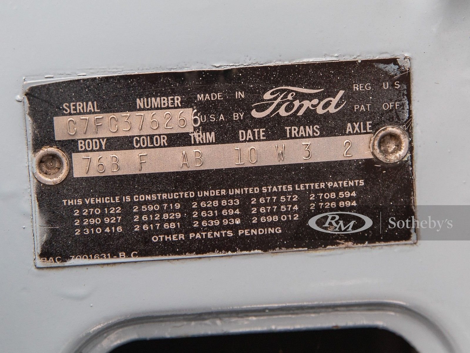 FORD FAIRLANE 500 SUNLINER LIGHT BLUE, foto 49