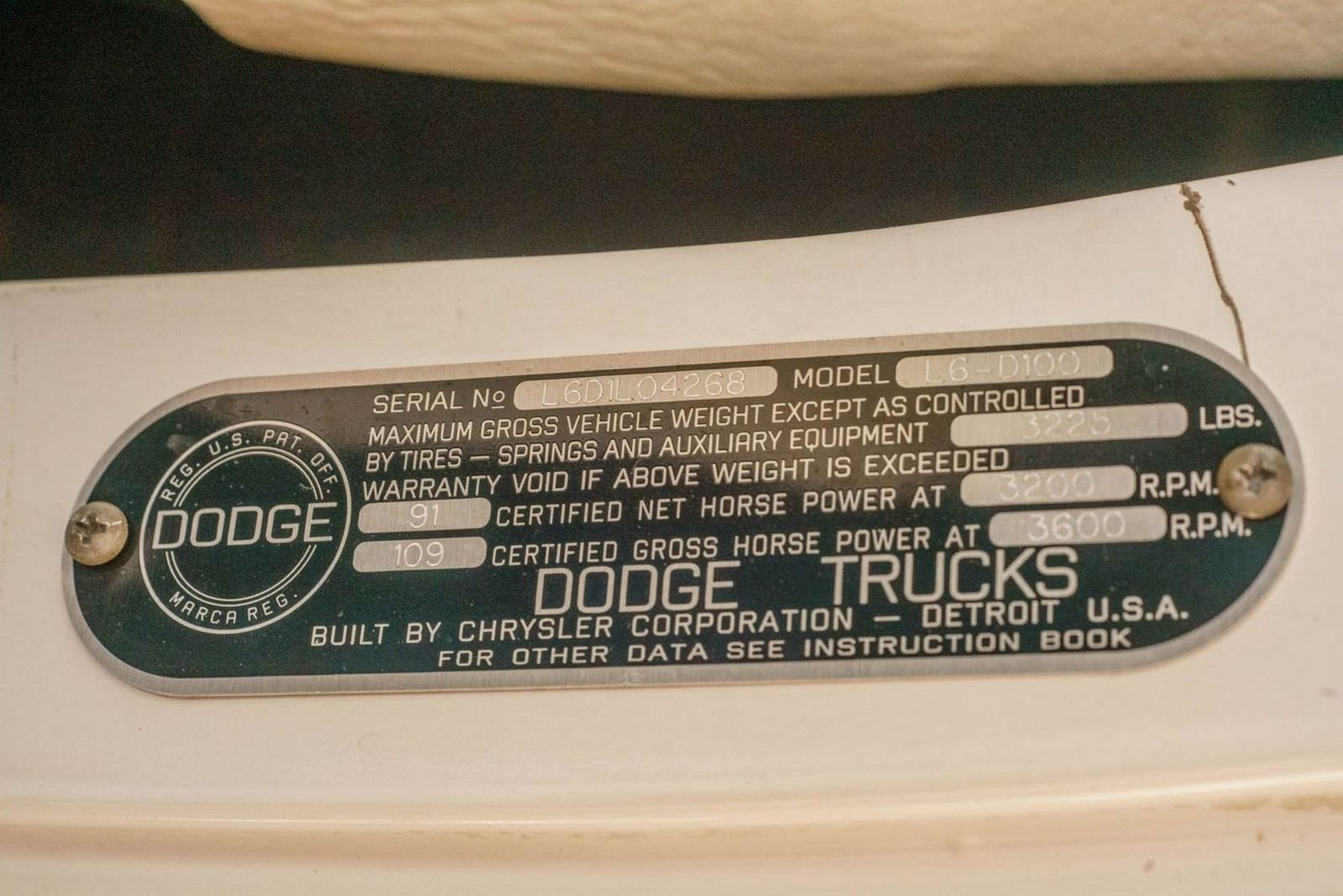 DODGE D100 6 POWER GIANT PICK-UP, foto 124