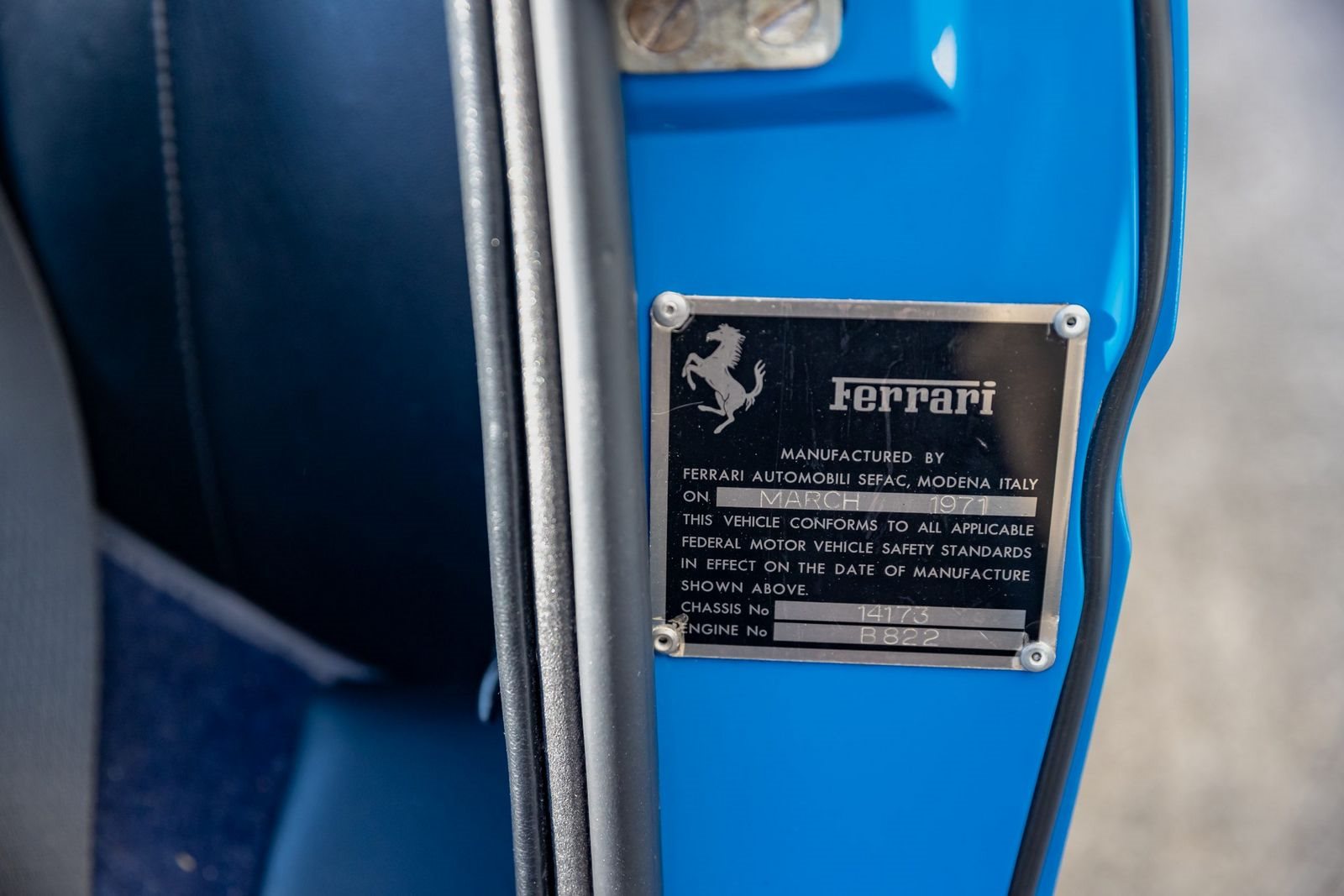 1971 - FERRARI F365 GTB/4 DAYTONA COUPE AZZURRO DINO, foto 39