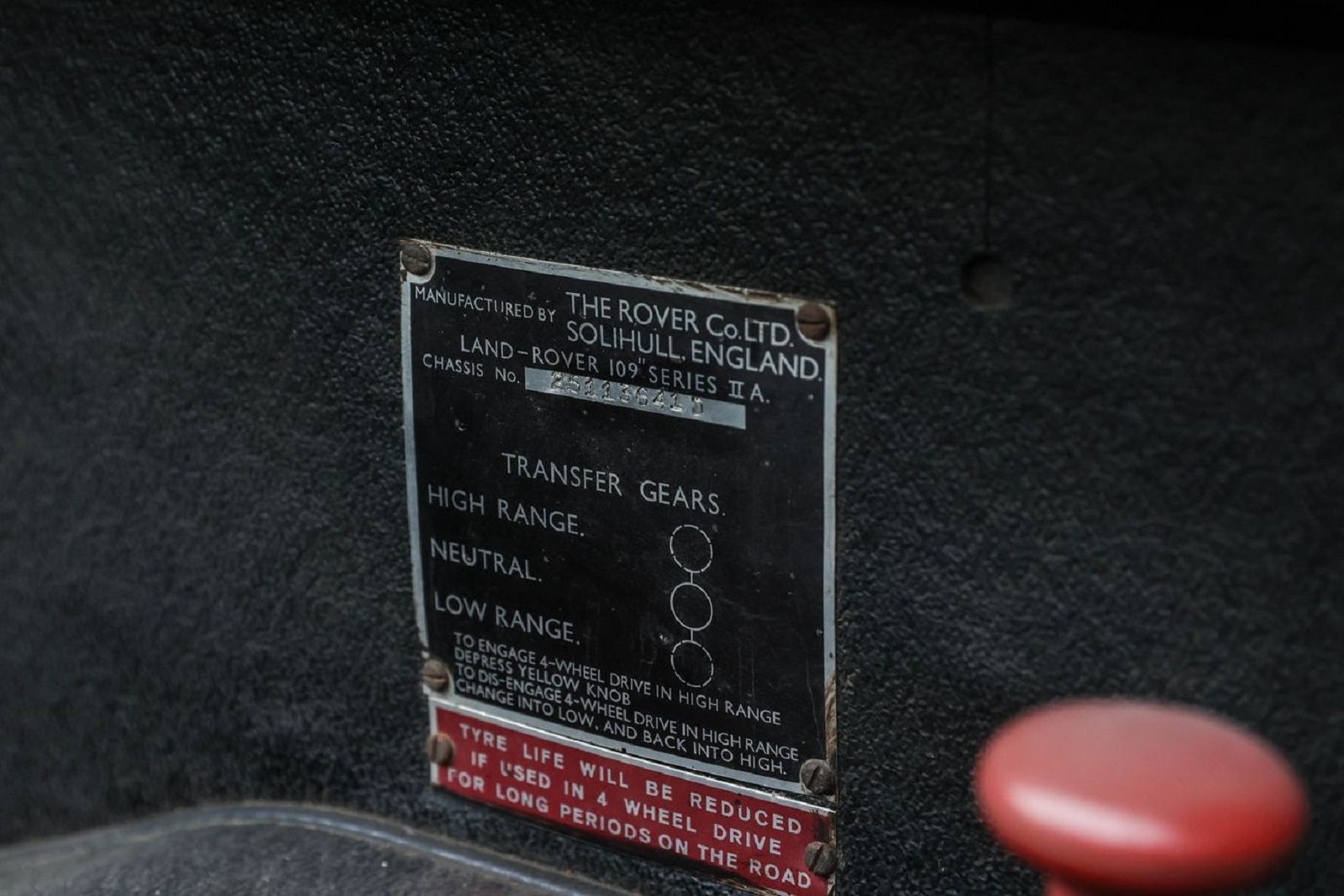 1968 - LAND ROVER SERIES IIA 4X4 CEREMONIAL VEHICLE, foto 61
