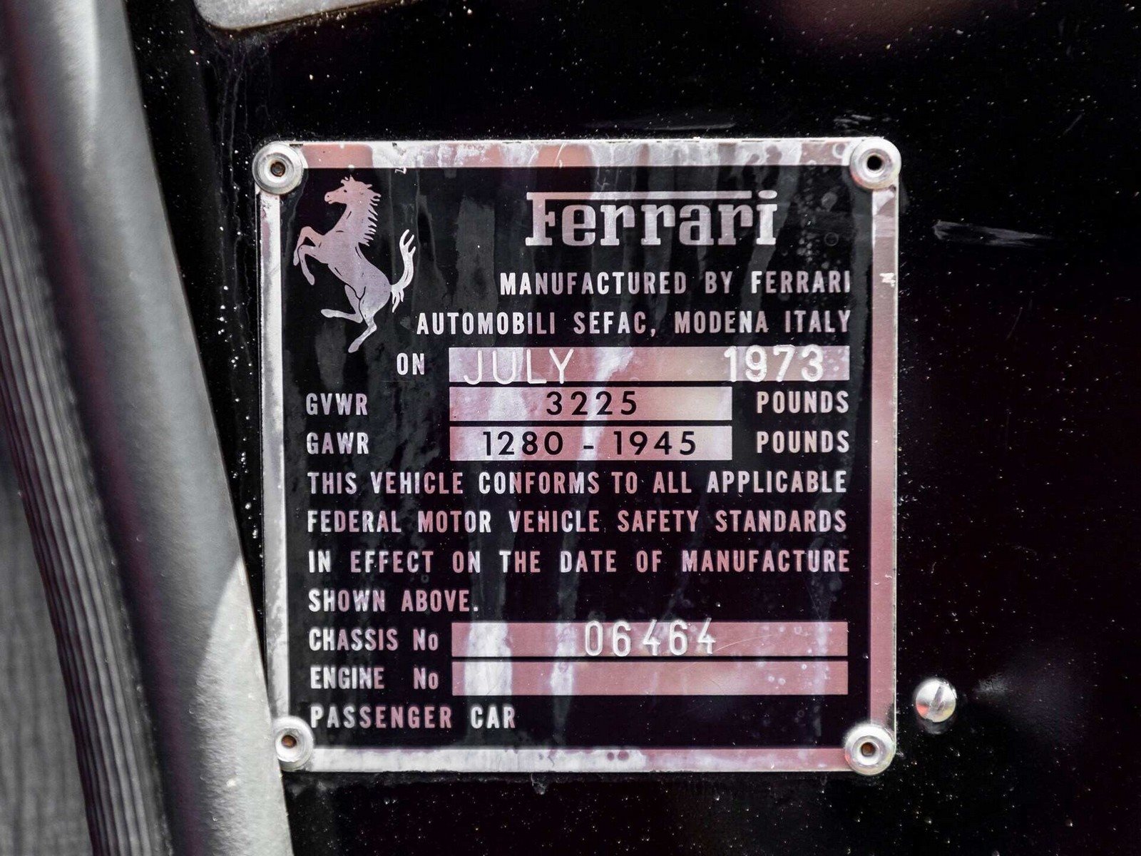 1973 - FERRARI DINO F246 GTS NERO, foto 45