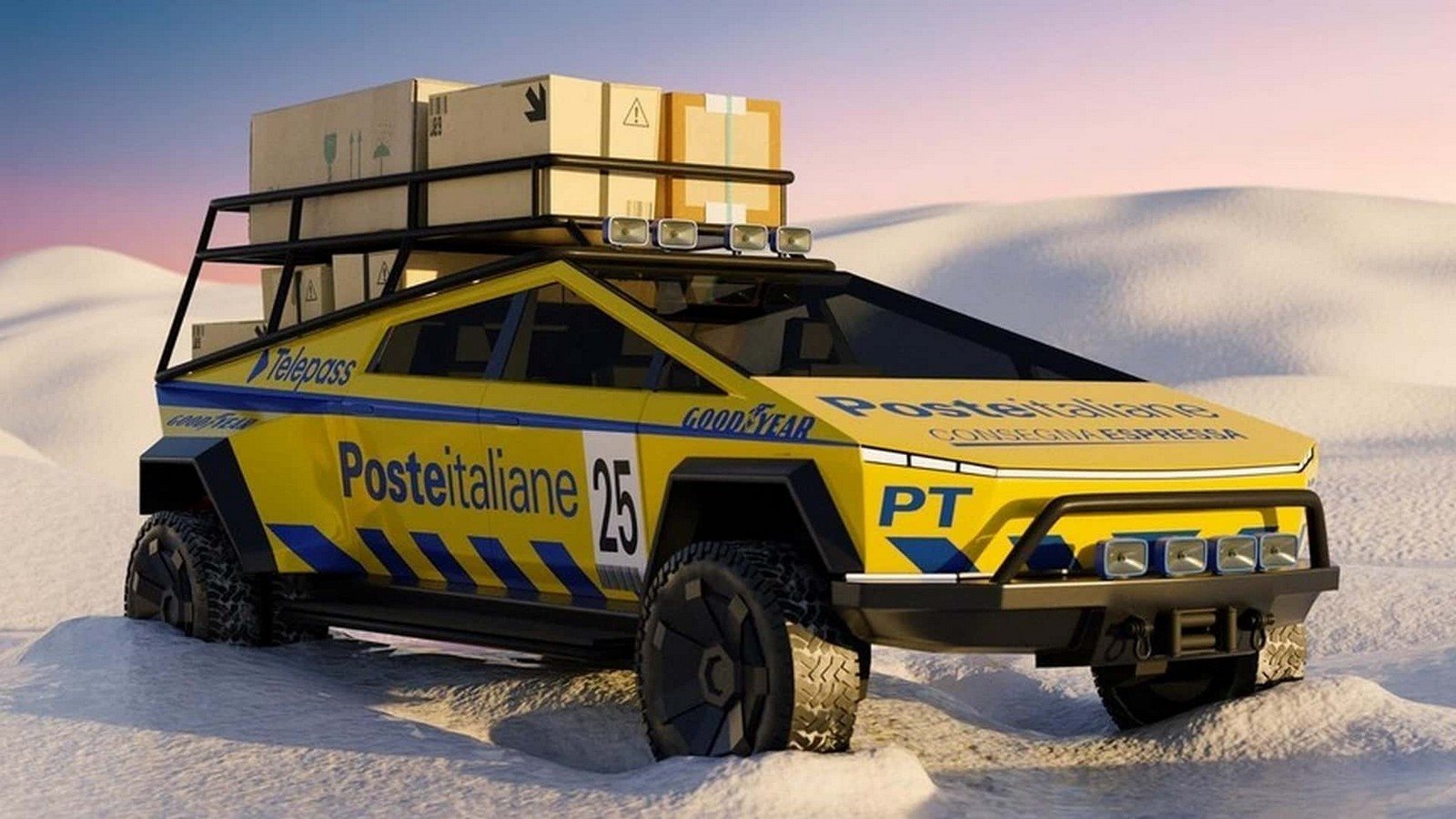 2025 - TESLA CYBERTRUCK POSTE ITALIANE BY GARAGE ITALIA, foto 1
