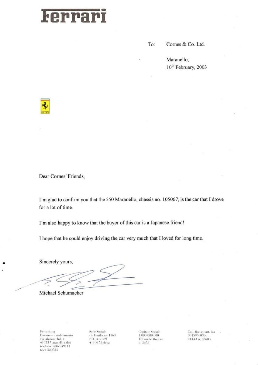 1996 - FERRARI F550 MARANELLO EX-MICHAEL SCHUMACHER, foto 51
