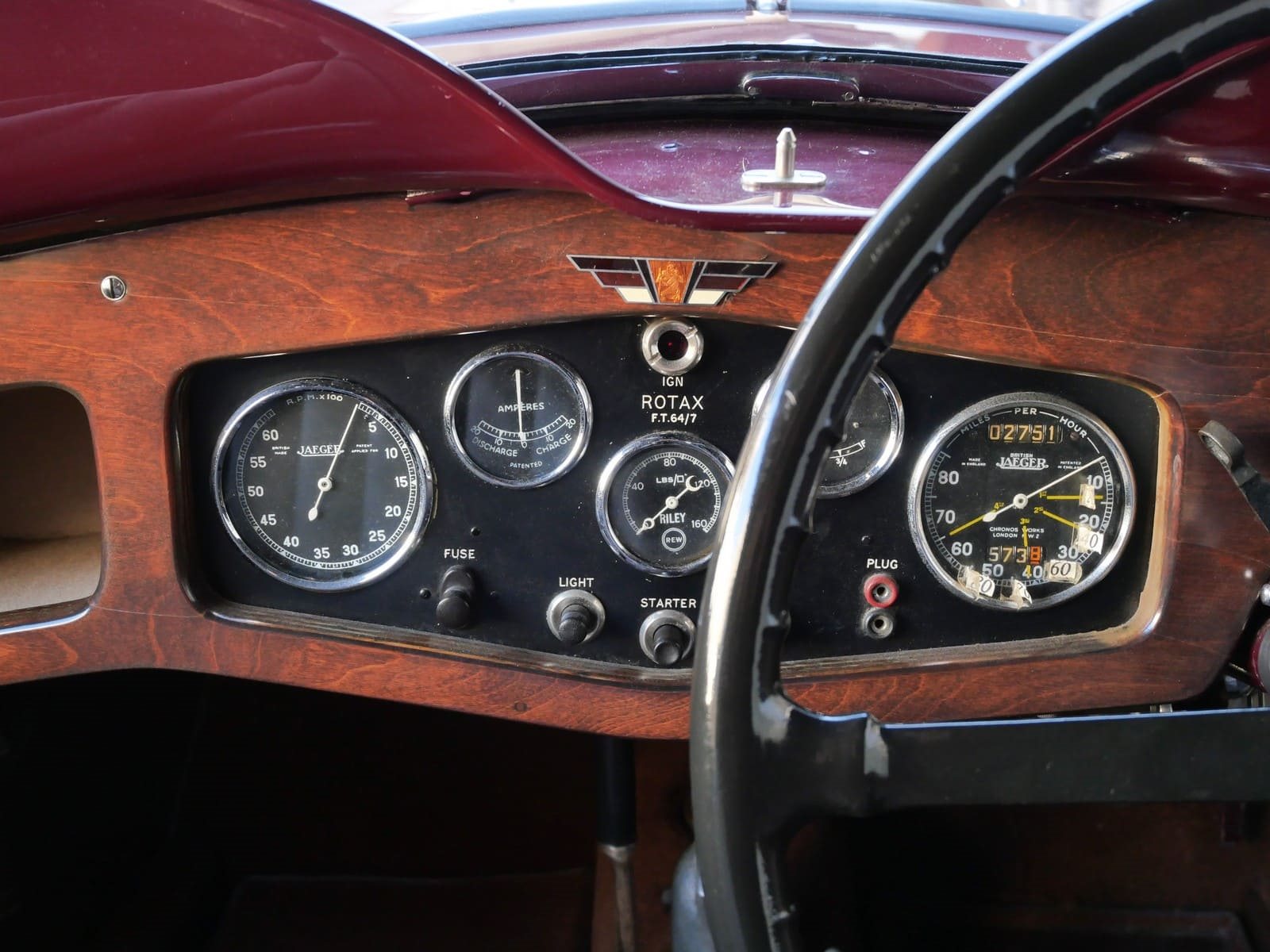 1933 - RILEY 9 LYNX TOURER MAROON, foto 6