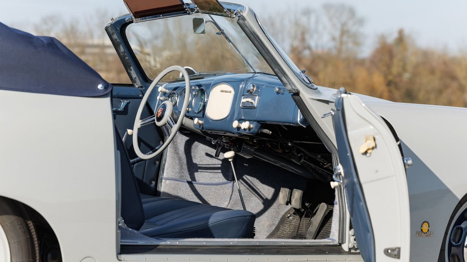 1953 - PORSCHE 356 PRE-A ‘KNICKSCHEIBE’ 1500 CABRIOLET WHITE, foto 9