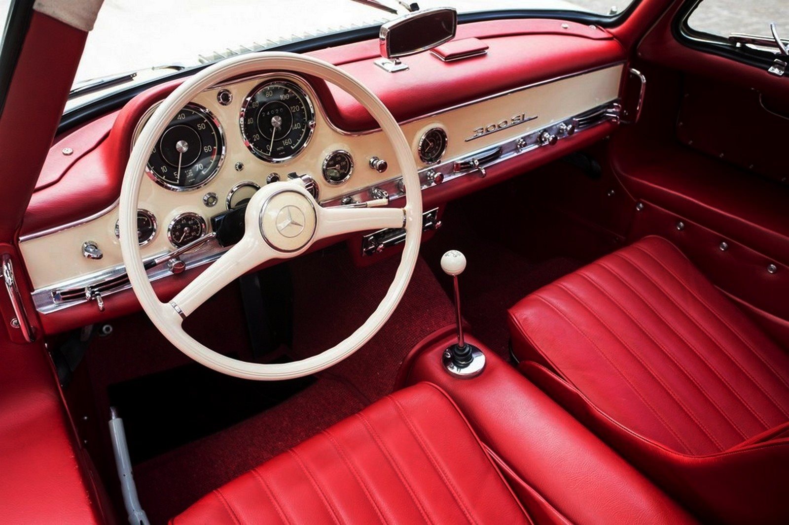 1955 - MERCEDES-BENZ 300 SL GULLWING IVORY, foto 6