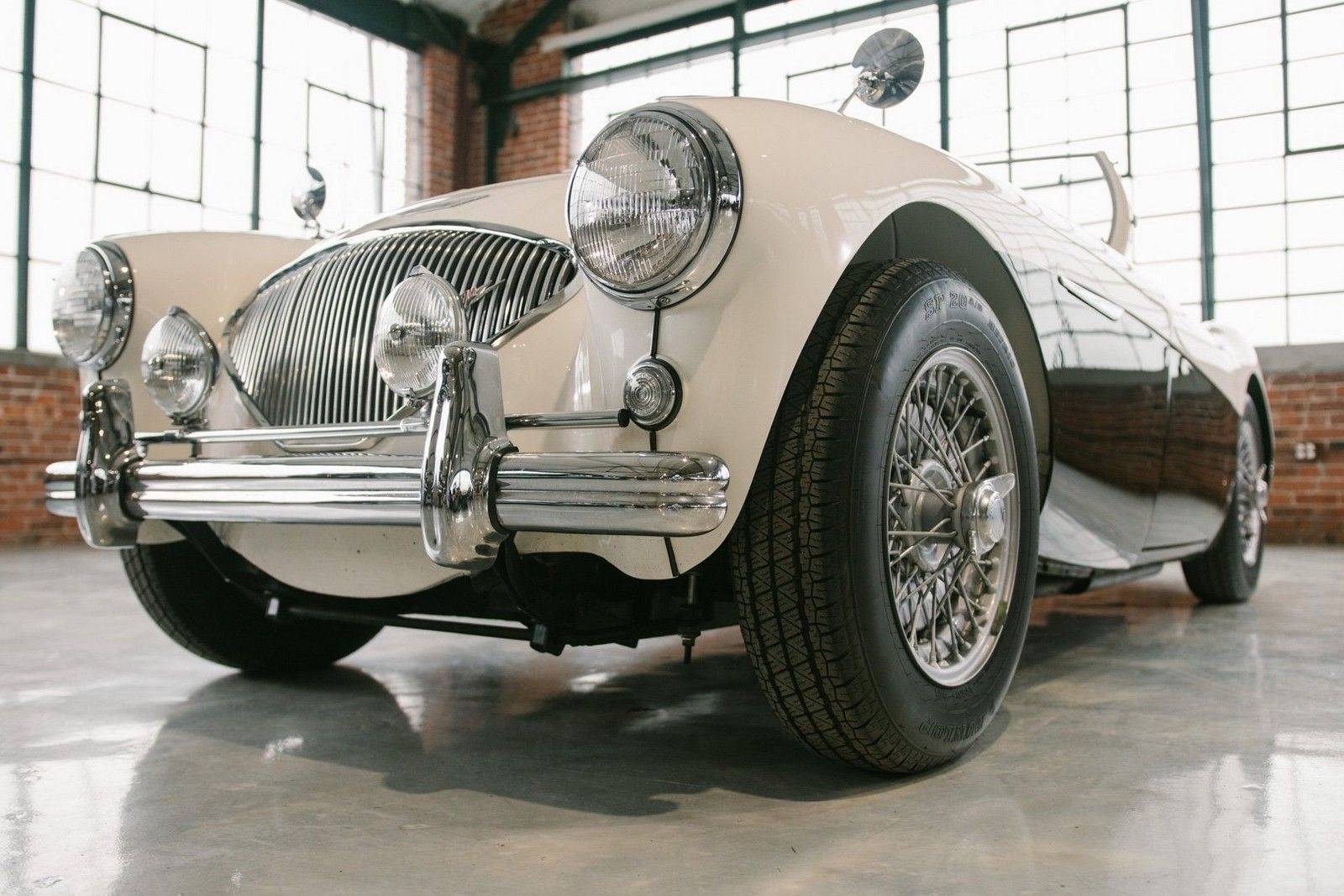 1956 - AUSTIN-HEALEY 100/M LE MANS ENGLISH WHITE-BLACK, foto 13