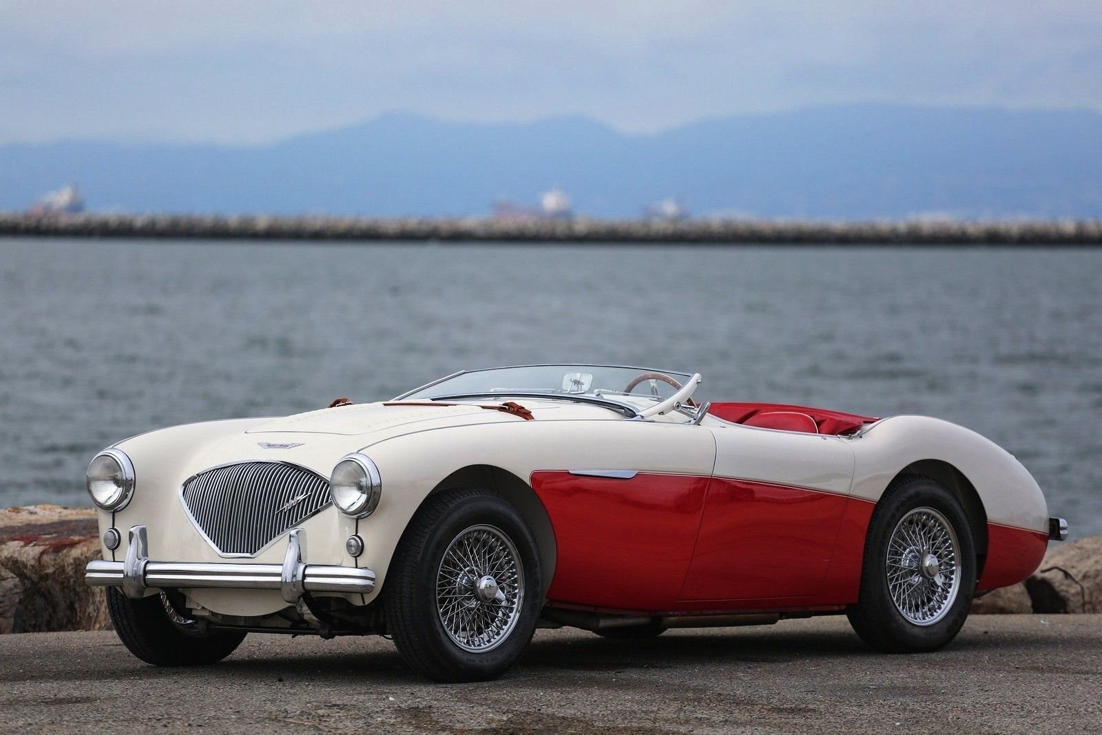 1956 - AUSTIN-HEALEY 100/M LE MANS WHITE-RED, foto 2
