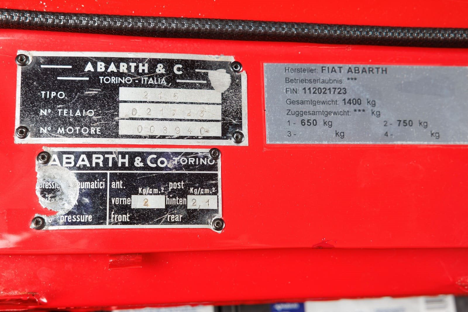 1959 - FIAT ABARTH 2200 ALLEMANO SPIDER, foto 26