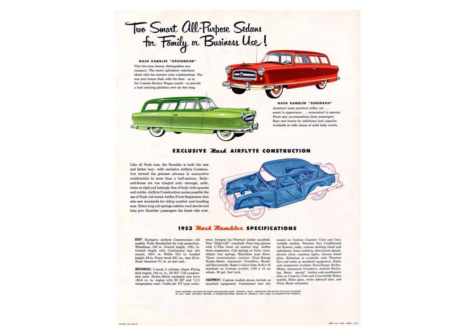 1953 - NASH RAMBLER CUSTOM CONVERTIBLE, foto 183