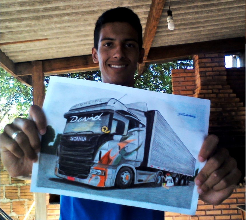 CAMINHÕES SCANIA NA PONTA DO LÁPIS, foto 1
