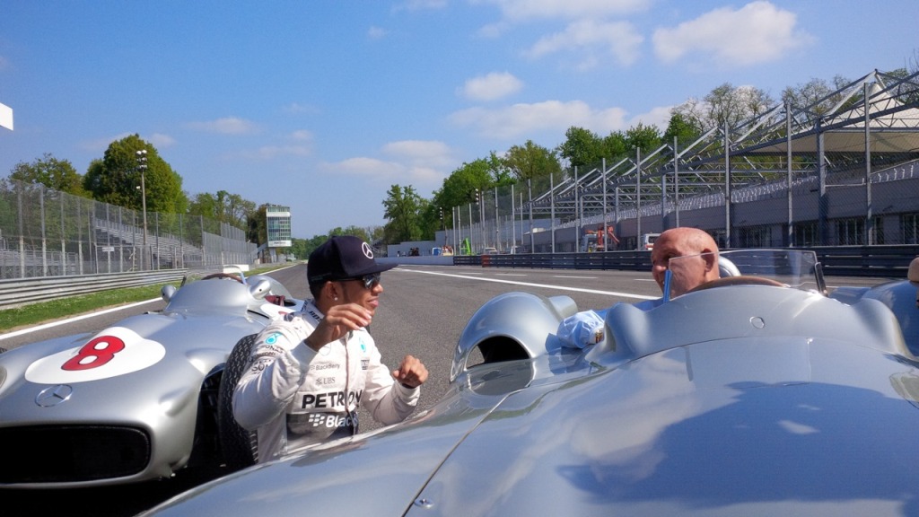 STIRLING MOSS E LEWIS HAMILTON EM MONZA, foto 2