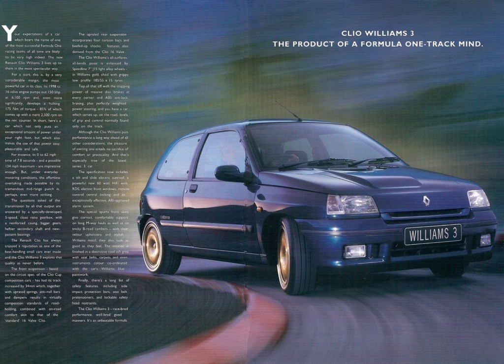 ANTIGOS MODELOS: RENAULT CLIO WILLIAMS, foto 35