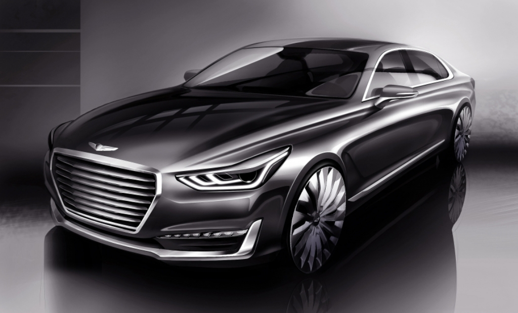 HYUNDAI MOSTRA TEASER DO SEDAN GENESIS G90, foto 1