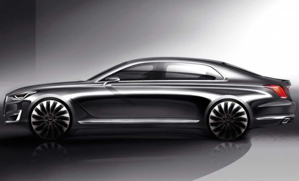 HYUNDAI MOSTRA TEASER DO SEDAN GENESIS G90, foto 2