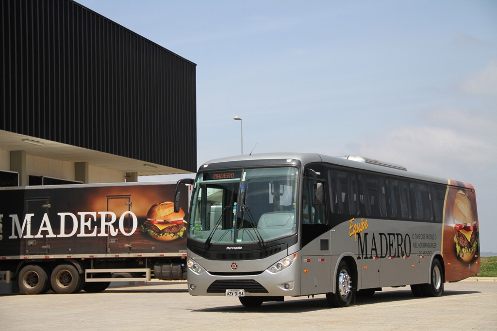 MADERO PRIME STEAK HOUSE UTILIZA ÔNIBUS MARCOPOLO PARA TRANSPORTE DE FUNCIONÁRIOS, foto 1