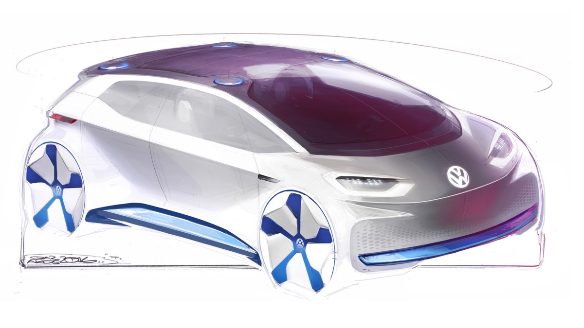 SURGEM ALGUNS ESBOÇOS DO PROTÓTIPO ELÉTRICO DA VOLKSWAGEN QUE ESTARÁ EM PARIS, foto 2