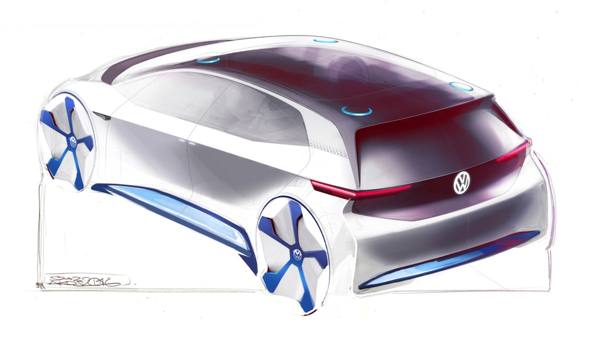 SURGEM ALGUNS ESBOÇOS DO PROTÓTIPO ELÉTRICO DA VOLKSWAGEN QUE ESTARÁ EM PARIS, foto 4