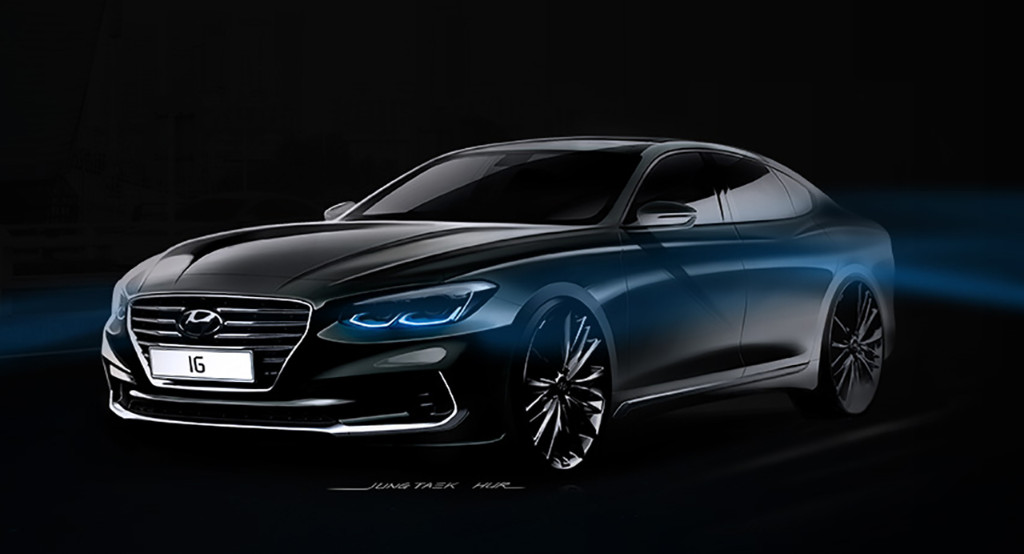 HYUNDAI GRANDEUR 2017 SURGE EM IMAGENS TEASER ANTES DE SUA ESTREIA NA CORÉIA, foto 1