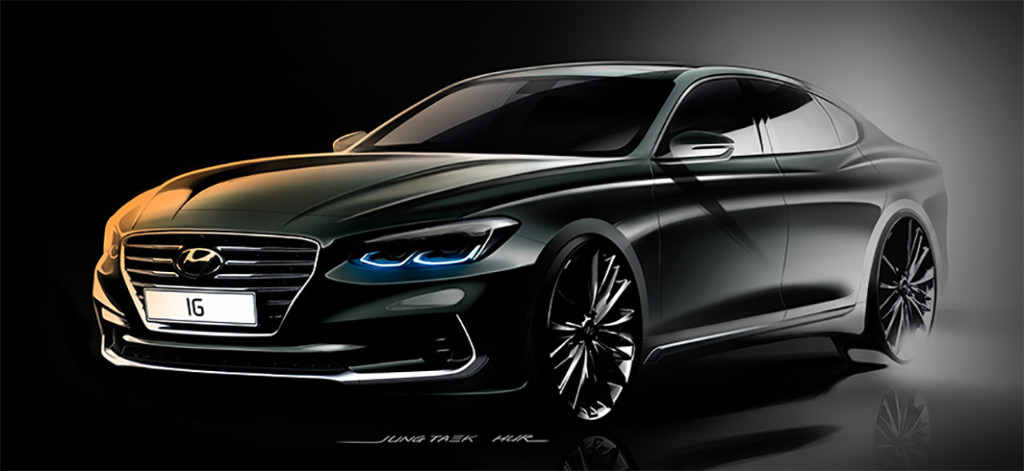 HYUNDAI GRANDEUR 2017 SURGE EM IMAGENS TEASER ANTES DE SUA ESTREIA NA CORÉIA, foto 2