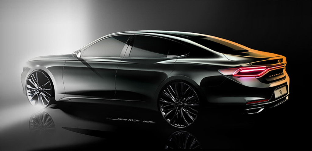 HYUNDAI GRANDEUR 2017 SURGE EM IMAGENS TEASER ANTES DE SUA ESTREIA NA CORÉIA, foto 3