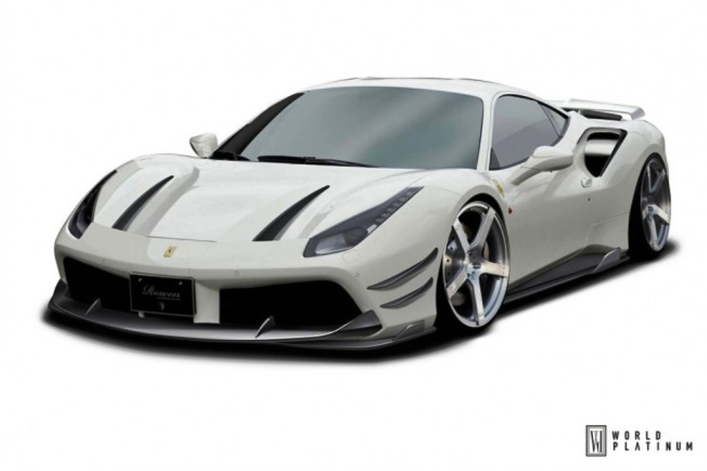 FERRARI F488 GTB RECEBE UM NOVO KIT DE CARROCERIA PROJETADO PELOS JAPONESES DA ROWEN INTERNATIONAL, foto 1