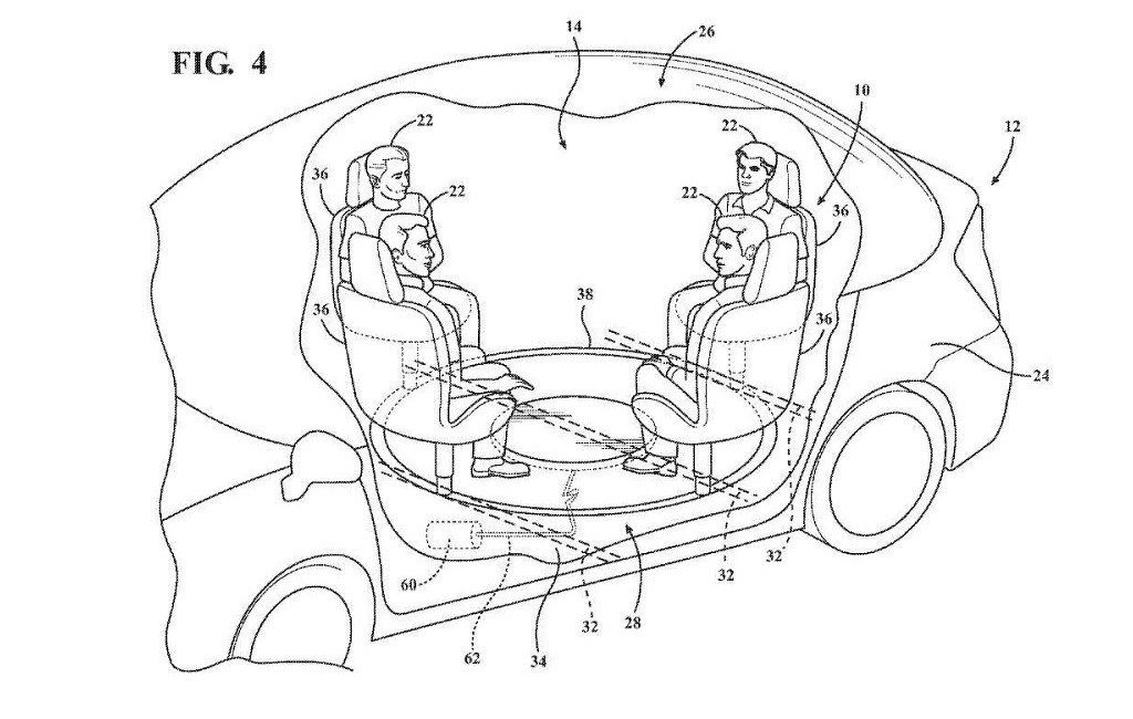 FORD REGISTRA PATENTE DE MESA RETRÁTIL COM AIRBAG PARA VEÍCULOS AUTÔNOMOS, foto 4