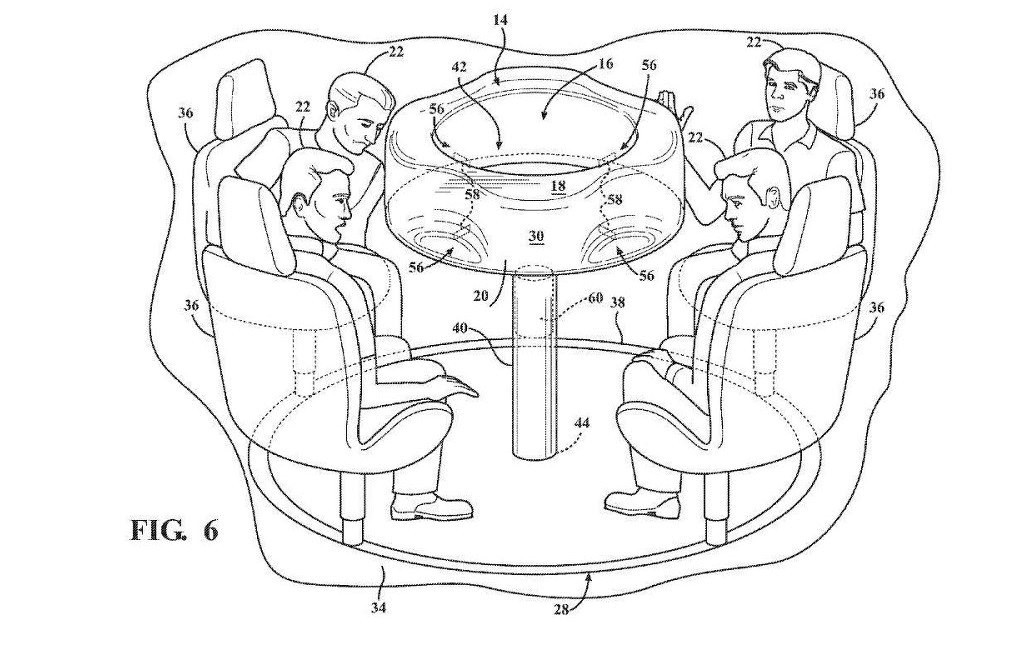 FORD REGISTRA PATENTE DE MESA RETRÁTIL COM AIRBAG PARA VEÍCULOS AUTÔNOMOS, foto 6