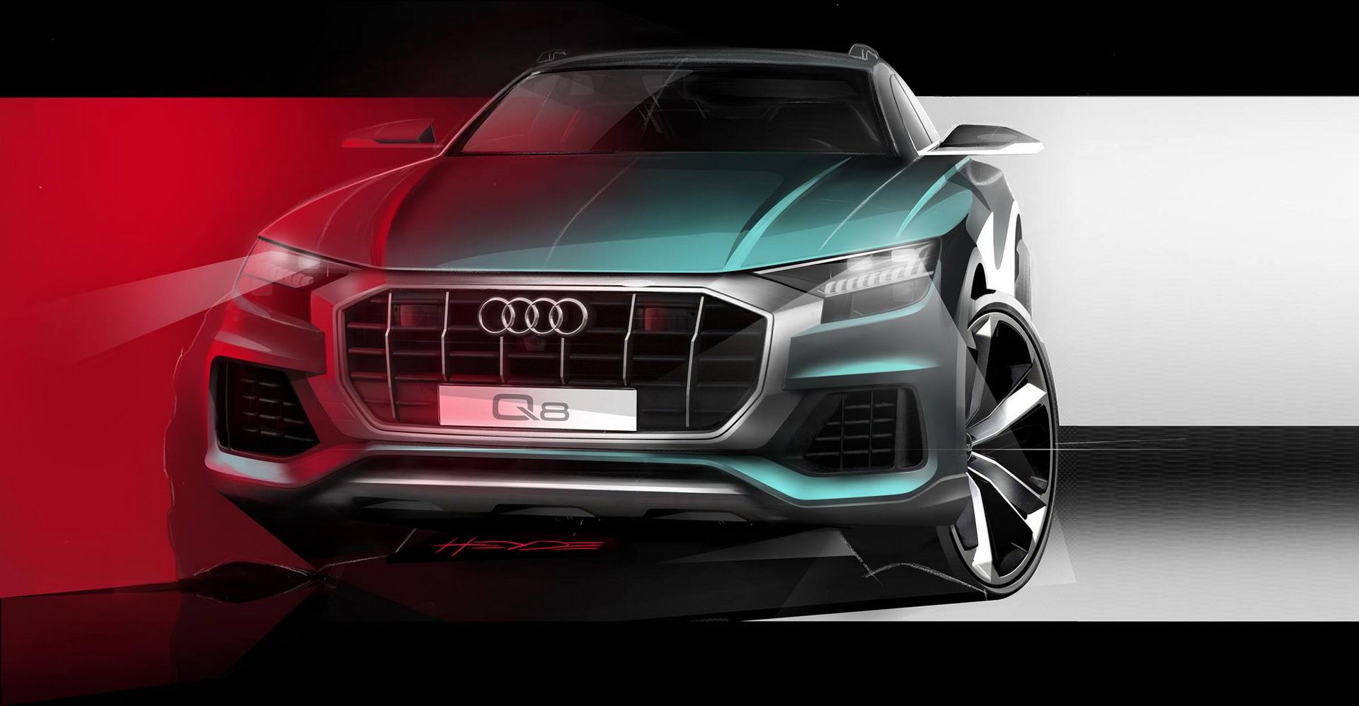 NOVO ESBOÇO ADIANTA O DESIGN DA FRENTE DO AUDI Q8, foto 1