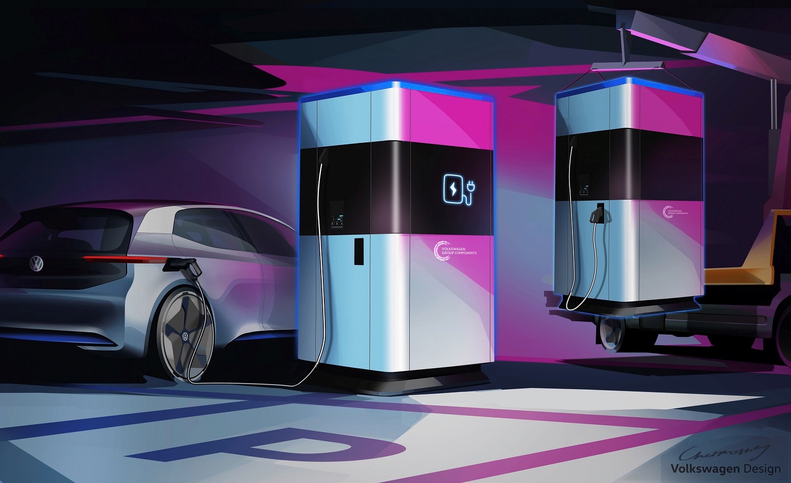 VOLKSWAGEN REVELA SUA NOVA ESTAÇÃO DE CARGA MÓVEL PARA VEÍCULOS ELÉTRICOS, foto 1
