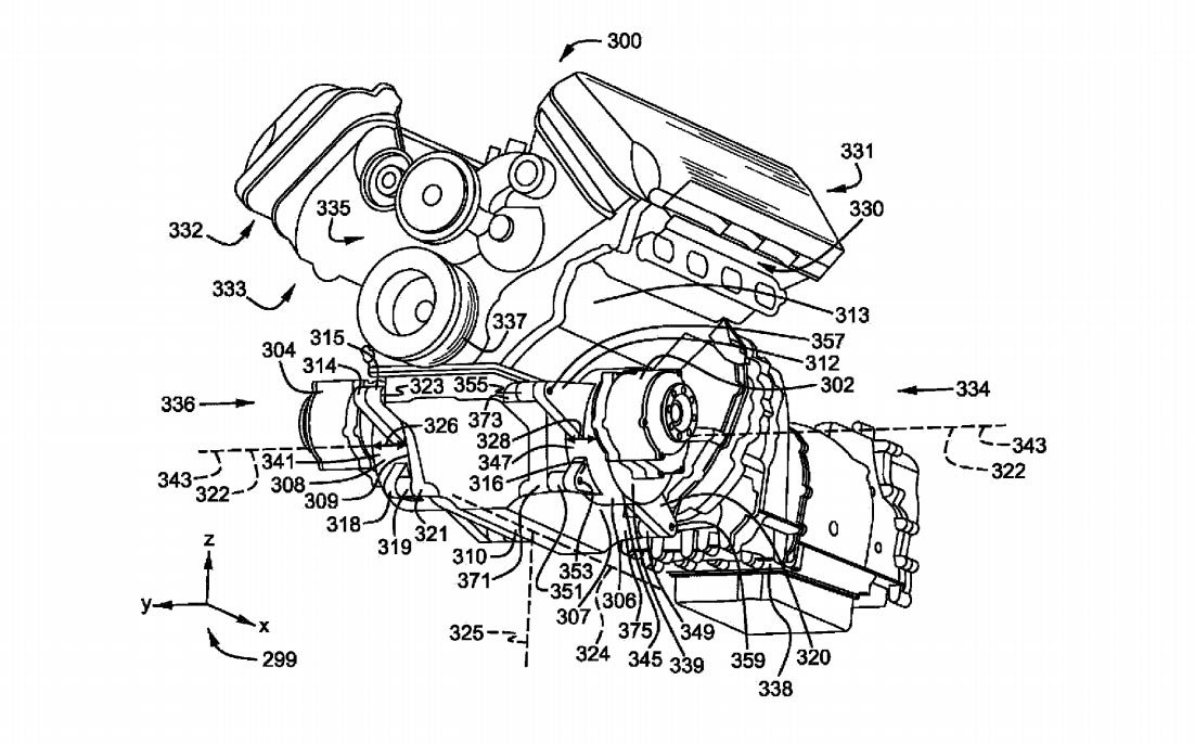 FORD PATENTEIA UM NOVO V8 HÍBRIDO COM 2 MOTORES ELÉTRICOS, foto 2