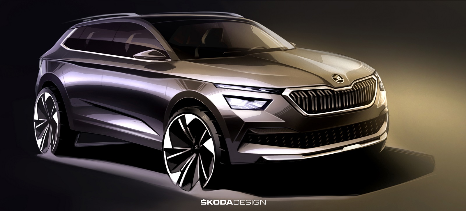 SKODA REVELA DOIS ESBOÇOS DO DESIGN DO NOVO KAMIQ, foto 1