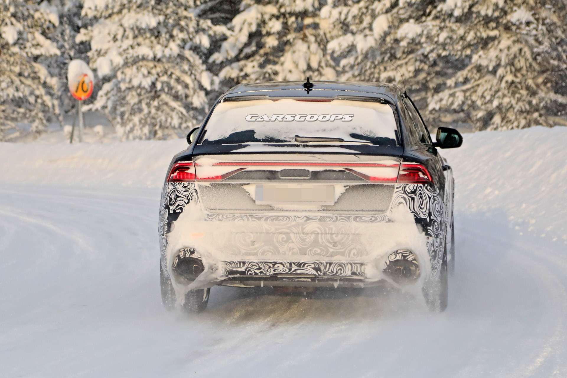 AUDI RS Q8 FLAGRADO DURANTE SEUS TESTES DE INVERNO, foto 10