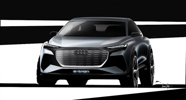 AUDI MOSTRA O NOVO Q4 E-TRON CONCEPT ATRAVÉS DE ESBOÇOS INICIAIS, foto 1