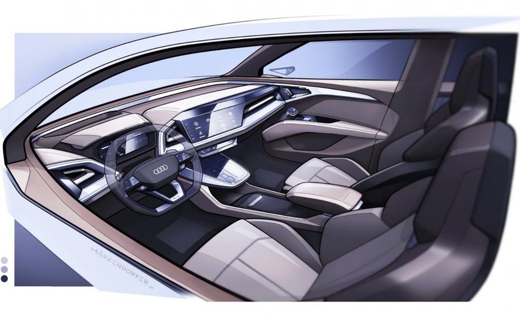 AUDI OFERECE UM ADIANTAMENTO DO INTERIOR DO Q4 E-TRON CONCEPT, foto 5